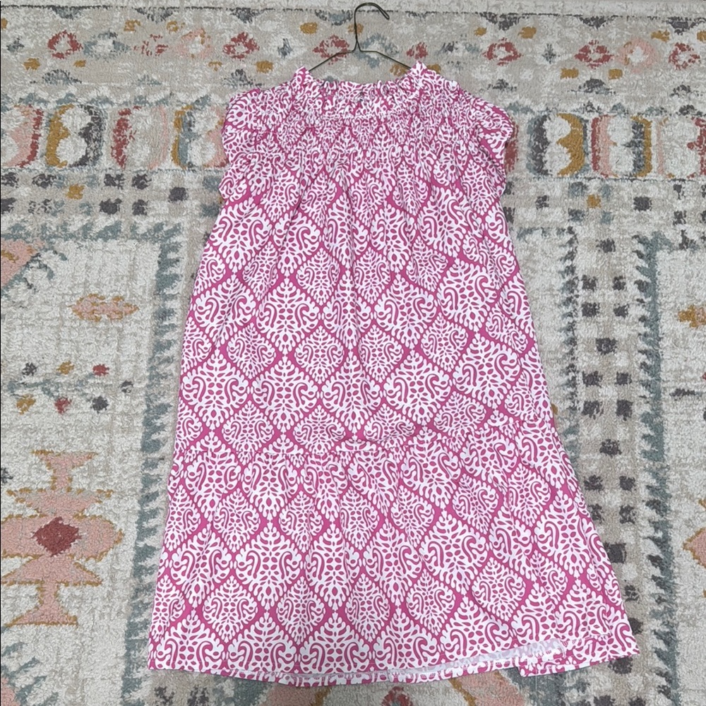 Pink Patterned Mini Dress